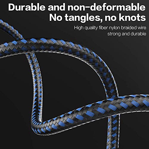 image for TNSO MFi Certified Phone Cable 5Pack 3FT 3FT 6FT 6FT 10FT Nylon Braide