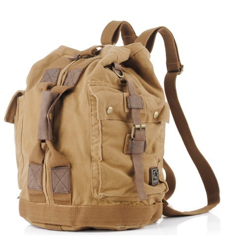kattee men's canvas hiking travel backpack