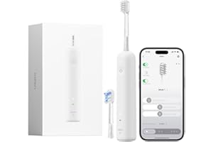 Laifen Wave Special Electric Toothbrush, New 2025 Version Oscillation & Vibration Sonic Electric Toothbrush for Adults with App, 2 Brush Heads, IP68 Waterproof Travel Powered Toothbrush (Matte White)