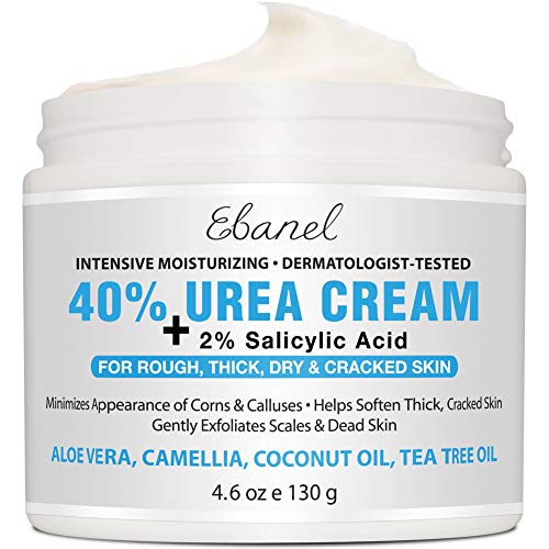Urea Cream 40% Plus Salicylic Acid 4.6 Oz, Callus Remover Hand Cream Foot Cream For Dry Cracked Feet, Hands, Heels, Elbows, Nails, Knees, Intensive Moisturizes & Softens Skin, Exfoliates Dead Skin