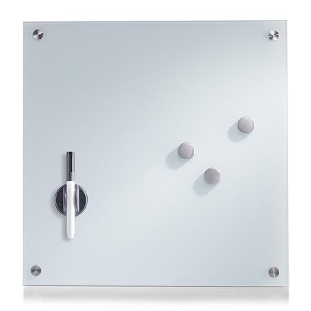 Zeller 11600 Memobord, Glas, weiß, ca. 40 x 40 x 2 cm