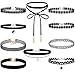 Choker Necklace, Xpatee Women Choker Necklace Set Black Velvet Lace Tattoo Choker Set Girls Stretch Necklace (10 Pack)