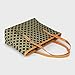 Micom Casual Signature Printing Pu Leather Tote Shoulder Handbag with Metal Decoration for Women (Black Grid)
