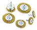 MIBRO 971531 General Purpose Brass Coated Coarse Wire Wheel and Cup Brush Set with 1/4" Hex Shank, 6 Pieces primary