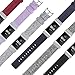 bayite Canvas Bands Compatible with Fitbit Charge 2, Soft Classic Replacement Wristband Straps Women Men, Grey Large (6.7-8.1 Inch)