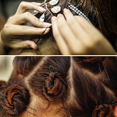 Amariver 200 Pieces Brown Bobby Pins U Shape Hair Pins Bun Hair Clips for Women and Girls with Transparent Storage Box (Brown) - Thumbnail 4