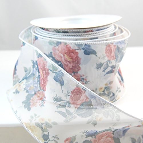 Wired Peekskill Floral Spring Ribbon 1 1/2" 10 Yards