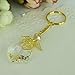 WE Crystal Angel Key Ring (12 Pcs) - Wedding/Baptism/Quinceanera/First Communion Favors (Gold)