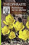 Recherches sur les plantes : A l'origine de la botanique by