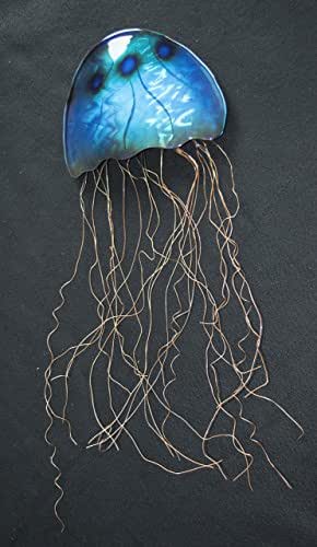 Amazon.com: Blue Jellyfish metal wall sculpture Jelly Fish Art with