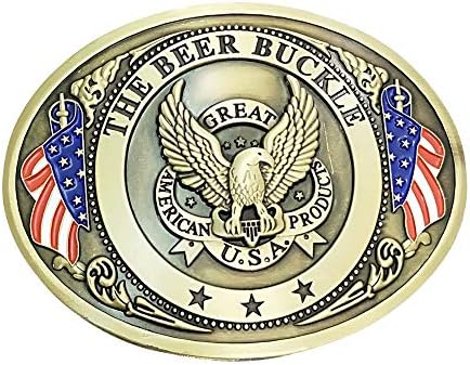 AFfeco Outdoor Metal Beer Head Belt Bottle Buckle for Camping Can Holder (Eagle)