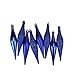 8ct Lavish Blue Shatterproof 4-Finish Finial Drop Christmas Ornaments 5.5