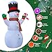 SEASONBLOW 10 Ft Inflatable Christmas Snowman with Candy Decoration for Yard Lawn Garden Home Party Indoor Outdoor