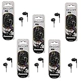 Panasonic ErgoFit RP-HJE120-K Noise Isolating Black Earbud Headphones (5-Pack)