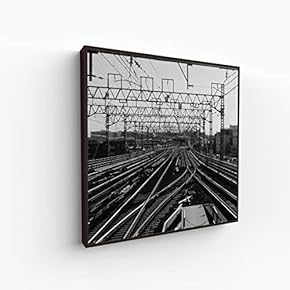 Canvas Wall Art for Living Room, Bedroom Monochrome Building Framed Canvas Prints for Home Decoration Ready to Hang - 16x16 inches