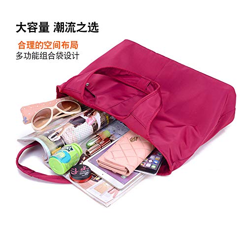 ABLE Women's Clear Tote Bags Multi-Use Shoulder bag Handbag Beach bag Shopping Bag work bag (2-nylon black)