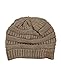 Trendy Warm Chunky Soft Stretch Cable Knit Beanie Skully, Taupe
