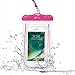 Waterproof Case, 2 Pack F-color Waterproof Phone Pouch Dry Bag for Skiing, Shower, Fishing, Protect iPhone 6S Plus SE, Samsung Galaxy S7 Edge, HTC, Up to 5.7 Inch Diagonal Orange Pink