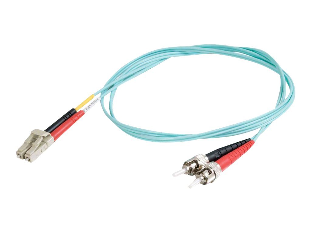 C2G 20m Fibre/Fiber Optic Cable for 10Gb Base-SR and 10GBase-LRM LC/ST Duplex Multimode 50/125 10Gb LSZH Fibre