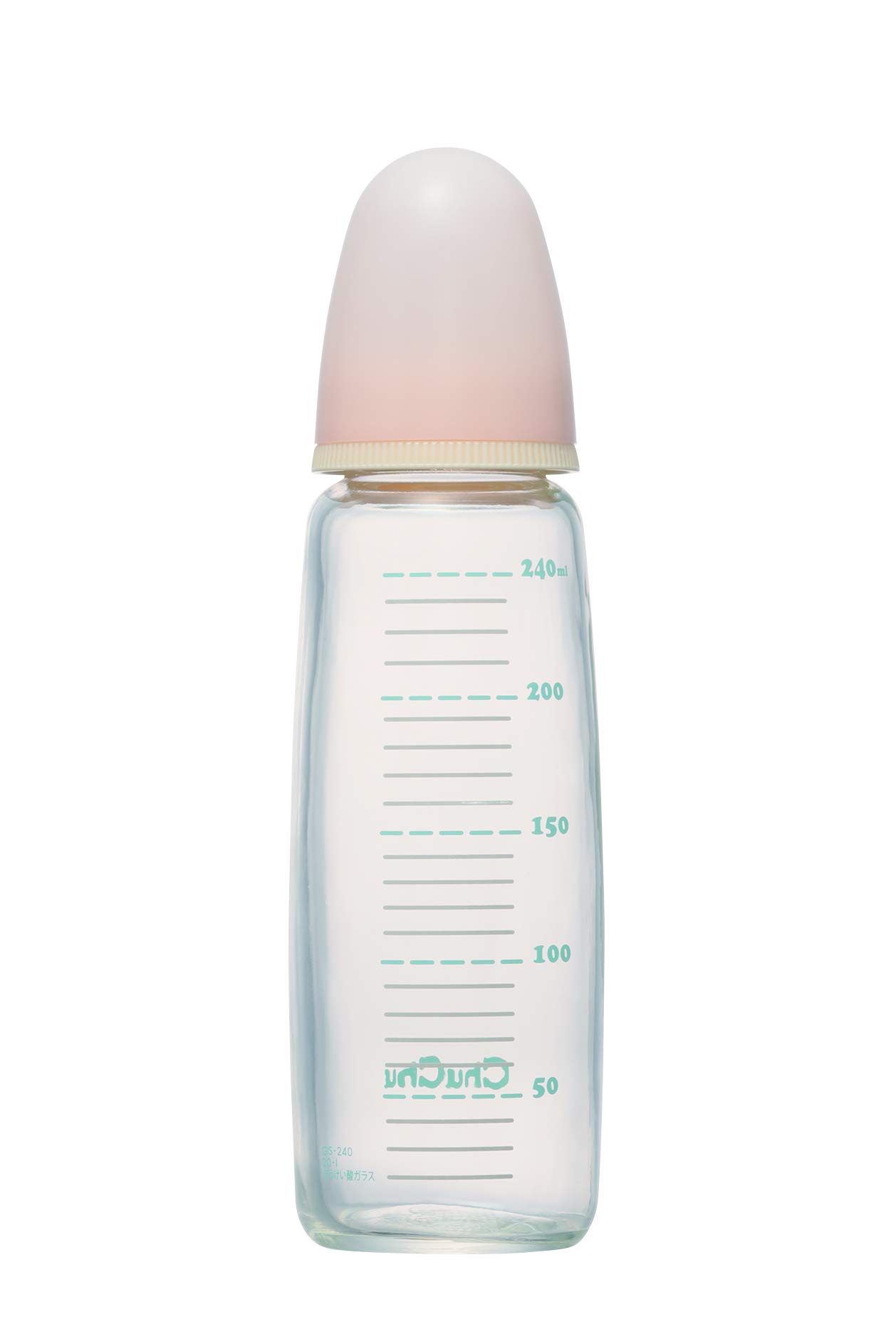 ChuChu チュチュ 【耐熱ガラス製 240mL】チュチュ スリムタイプ耐熱ガラス製哺乳びん 240mL【0歳~離乳期まで乳首のサイズアップ不要】 0か月~ 240ml商品画像