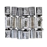 Iconikal 8.75-inch Christmas - Holiday Crackers 6-Pack (Silver)