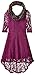 Emily West Girls' 2 Piece Set Purple Lace Hi-Low Dress with Infinity Scarf