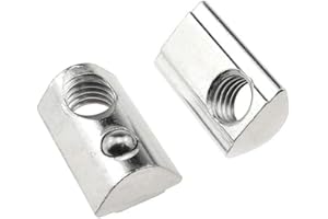 Odinest 4040 Series M8 T Slot Nuts Roll-in Spring Ball Loaded Elastic Nuts 12 Pack Carbon Steel for 4040 Series Aluminum Extrusion Profile Rail with 8mm Slot for 3D Printer