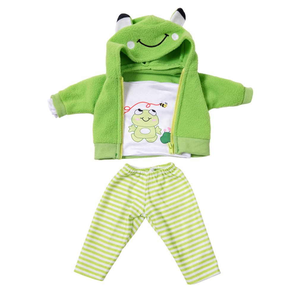 NIXNUT Doll Clothes Winter Outfit Plush Vest Top Pants for American Girl Doll 18-inch with Animal Pattern