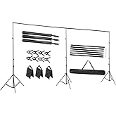 10x20 ft Back Drop Adjustable Stand, Photo Backdrop Stand Kit, Medium Duty | Carrying Bag Included, Convertible to 10x10, Adjustable Width