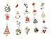 Kinteshun Christmas Charms Assorted Enamel Xmas Elements Pendant for Holiday DIY Jewelry Making(19pcs,Gold Tone)