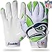 Franklin Sports Youth Football Receiver Gloves For Kids, NFL Team Logos and Silicone Palm , Medium/Large