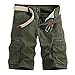 Men’s Twill Cargo Shorts – Men Loose Fit Combat Knee Length Short Trousers with Multi Pocket – Outdoor Wear Lightweight Tactical Pants (31, Army Green)thumb 4