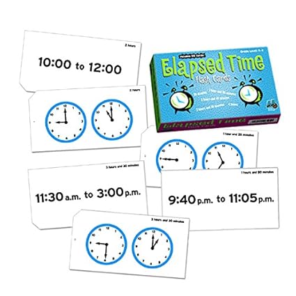 Learning Advantage 8636 Elapsed Time Flash Cards