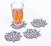 Dulce Cocina Set of 6 Large 4.5 inch Size Grey Tree Felt Coasters Unique Fine Furniture Décor
