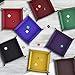 SIQUK 8 Pieces Dice Tray PU Leather Folding Square Dice Holder for Dice Games, 8 Colors