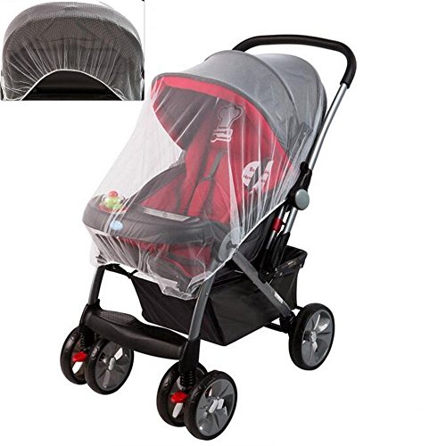 Swity Home 2 Pack Baby Net for Strollers, Car Seats, Cradles, White