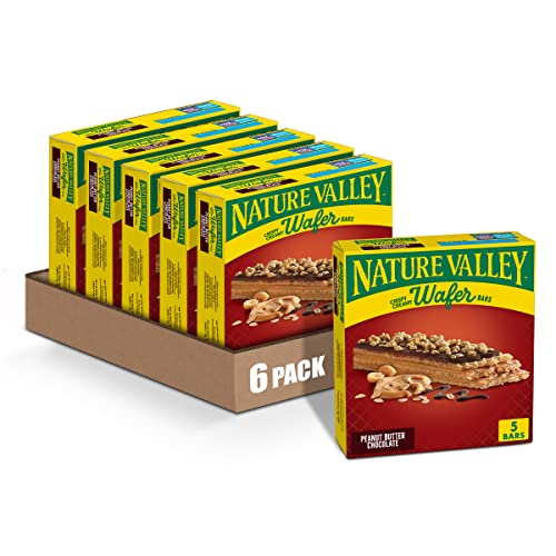 Nature Valley Wafer Bars, Peanut Butter Chocolate, 1.3 oz, 5 ct (Pack of 6) in Kenya Whizz Granola