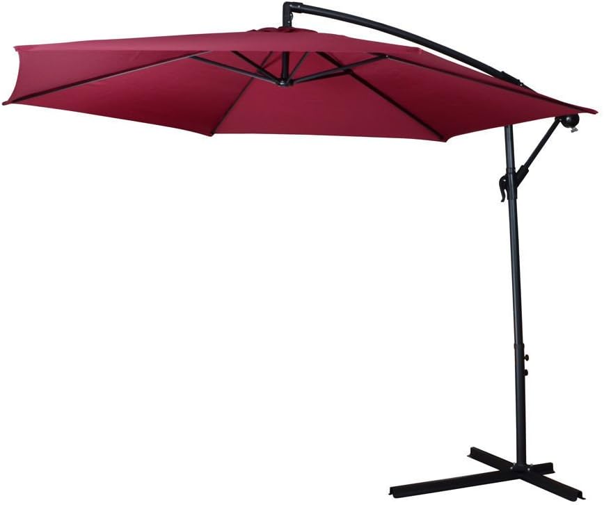 Amazon Com Homewell 10 Complete Freestanding Outdoor Patio Umbrella Red Garden Outdoor