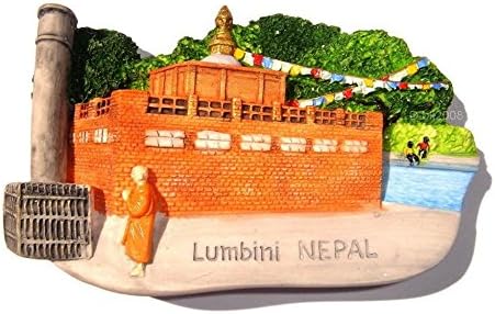 Kapilavastu Buddhist Lumbini Nepal Souvenir Fridge Magnet Toy Set 3D Resin Collection