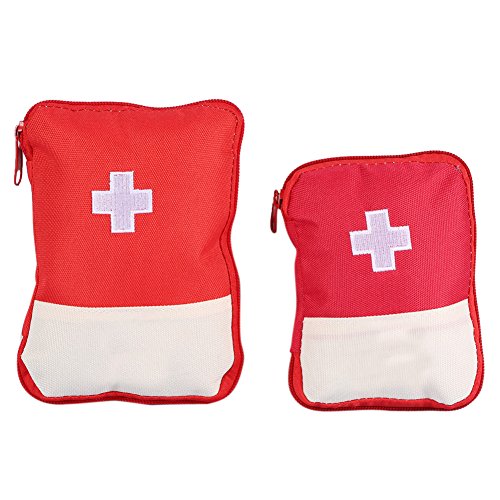 Home Car Emergency First Aid Bag Rescue Survival Trauma Box Case Pouch 2 Colors 2 Sizes (Red Small)