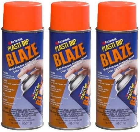 Performix Plasti Dip 11218 Blaze Orange Rubber Spray 3 PACK New