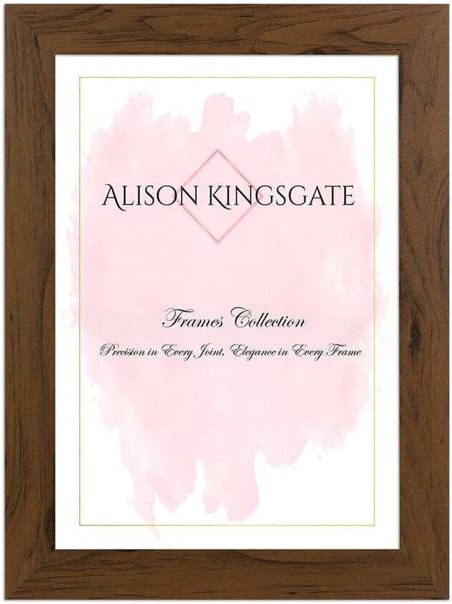 Alison Kingsgate Modern A4 Walnut Frame Engineered Wood Perspex Front