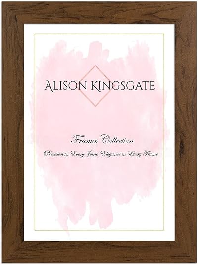 Alison Kingsgate Modern A4 Walnut Frame Engineered Wood Perspex Front
