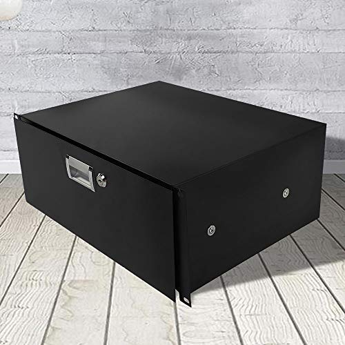 4u network cabinet 19" 4u Server Cabinet Case Rack Mount Dj Locking Lockable Deep Drawer with Key It Is Perfect for Storing Anything from Software Tools Paper Supplies Cable Management or Patch Cables - Thumbnail 3