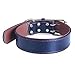 Moonpet Soft Padded Real Genuine Leather Dog Collar-Best Full Grain Heavy Duty Dog Collar-Durable Strong Adjustable for Small Medium Large X-Large Male Female Dogs Walking Training-Black,17.2-22''