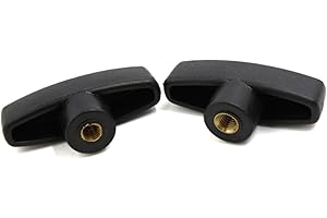 REPAIROCK 2pcs M8 X 1.25 Female Thread Screw on Type T Shaped Clamping Handle Grip Knob Auto Replacement Parts