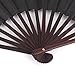 OULII Women Hand Fan Paper Fans Wedding Fans for Party Favor Fancy Dress (Black)