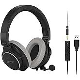 Behringer BH470U Premium Stereo Headset with Detachable Microphone and USB Cable