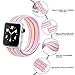 Winmy Sport Loop Band Compatible with Apple Watch Bands 40mm 38mm, Lightweight Breathable Woven Nylon Replacement Strap for iWatch Series 4 3 2 1 - Pink Rainbow Stripe