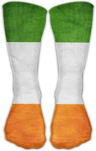 ETcRe Men&amp;Women's Grunge Ireland Flag Fashion Crew Sock Athletic Ankle Dress Sock One Size